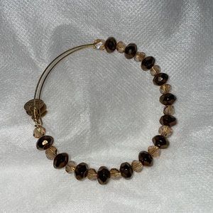 Alex and ani copper beaded bangel